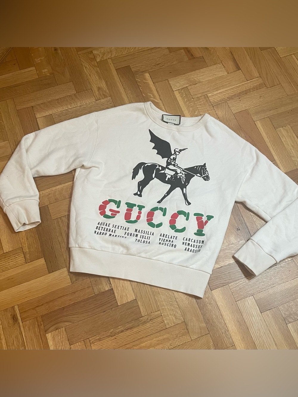 GUCCI~475532 “Guccy” Trainer Pegasus Logo Sweatshirt - Picture 3 of 10
